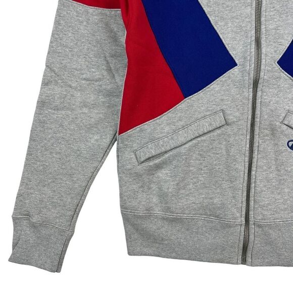 New Champion Men US XS Grey Full Zip Track Jacket Reverse Weave Colorblock  - Picture 3 of 9